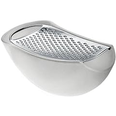 Alessi AARU01 I Parmenide, Reibe mit K�sedose aus thermoplastischem Harz, eisgrau und Edelstahl gl�nzend poliert