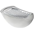 Alessi AARU01 I Parmenide, Reibe mit K�sedose aus thermoplastischem Harz, eisgrau und Edelstahl gl�nzend poliert