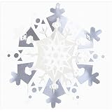 41AwD8I%2BC5L. SL160  Snowflakes 3D Foil 4in Hanging Decoration 8ct