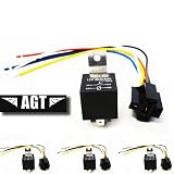 5 Pack 30/40 AMP Relay Harness Spdt 12V Bosch Style