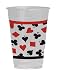 Creative Converting 16 oz. Printed Plastic Cup 8 Count - Clear Card Night - Case of 12