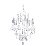 Athena Four Light Chandelier in Antique White