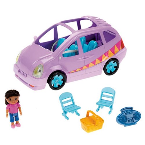 DORA THE EXPLORER PICNIC VAN WITH DOLL & ACCESSORIES - New