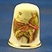 Porcelain China Thimble -- Quilting lady