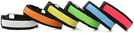 Ougee 6pcs Led Armband Light Sports Saftey Flashing Reflective Armband with High Visibility Light up Glow in the Dark Bracelet for Cycling, Jogging, Walking and Running