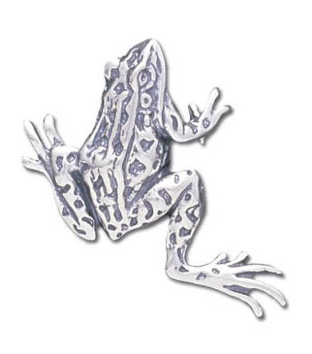 Frog Solid Sterling Silver Pin