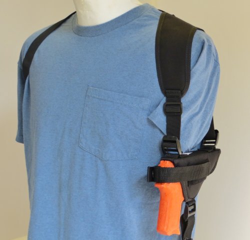 Shoulder Holster Taurus Millenium G2 PT111, PT140 with Underbarrel Laser Mounted on Gun
