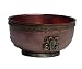 Copper Bowl for Buddhist Altar or Shrine Offering, 3.75 Inches Wide, 2 Inches High with Brass Symbols