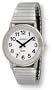 Avalon EZC Women's Silvertone Fashion Low Vision Watch with Flex Band # 3105S