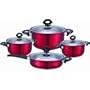 Kochtopfset auch f�r Induktion - 8 teilig - in Rot