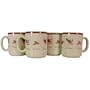 A La Ferme Set of 4 Mugs with Hens and Chicks Farm Design