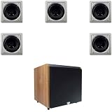Acoustic Audio LC265i 5-6.5" Surround Speakers w/10" Maple 600 Watt HD Sub