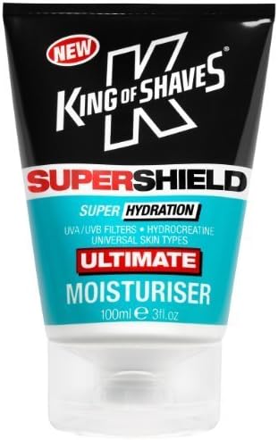 King of Shaves Super Shield Hydration Ultimate Moisturiser Tube withUVA/ UVB Filters and Hydrocreatine for Universal Skin Types 100ml by The King of Shaves Company Ltd (English Manual)