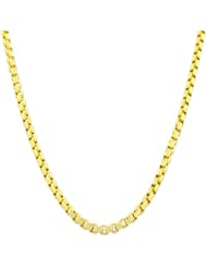 14 Karat Yellow Gold 3.4-mm Round Box Chain (24 Inch)