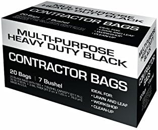 Petoskey Plastics 93001 Multi Purpose Heavy Duty Contractor Trash Bag, 42-Gallon, Black (Pack of 2)