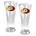 WASHINGTON REDSKINS 2 PIECE PILSNER BEER GLASS SET