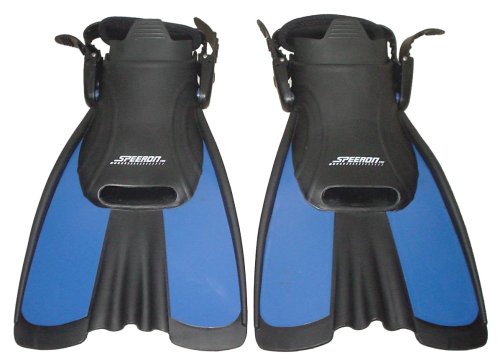 Sprintflossen, Profi-Schwimmflossen, Gr. M (39-43) mit weichen Fersen-Polsterung und verstellbarem Fersenband
