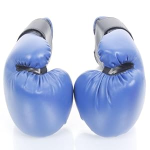 High Quality PU Kids Cartoon Sparring Boxing Gloves Training 3 Colors (Age5-15) (Blue)