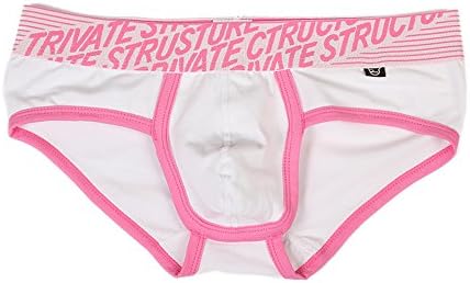 Low Waist Sexy Cotton Hot Trunk Fashion Briefs Men's Underwear (X-Large/33-35Inches, White)