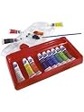 Lefranc et Bourgeois - Boîte de peinture de 12 tubes 10ml assortis primaire+1 pinceau
