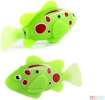 KGEND Newest Novel Robo Electric Toy Pet Fish with Aquatic Gift for Kids Green