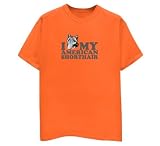 I Love My American Shorthair T-Shirt, Orange, Small