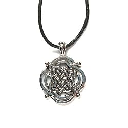 Celtic Spiritual Strength Pewter Pendant on Corded Necklace, Celtic Harmony Collection