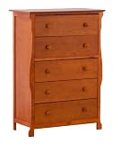 Stork Craft Carrara 5 Drawer Dresser, Oak