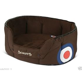 Scruffs Dog Bed Donut Aviator Canvas Brown Large
