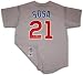 Sammy Sosa Chicago Cubs Autographed Grey Road Majestic Replica Jersey