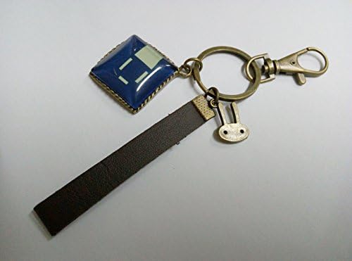 Sara Cosplay Handmade Retro Cute Squre Rabbit Pendant Key Ring Keychain Japan Cosplay Gift (Black Rabbit)