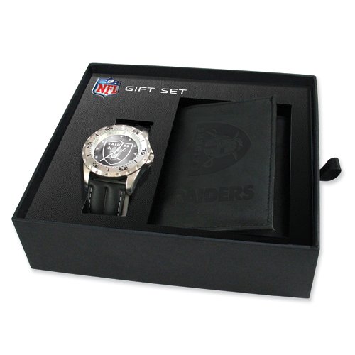 Mens NFL Oakland Raiders Watch & Wallet Set