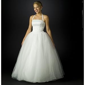White Tulle Ball Gown - Informal Bridal Gown, Prom Dress