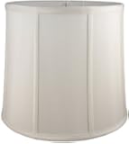 American Pride Lampshade Co. 19-78090518 Round Soft Tailored Lampshade, Shantung, Off-white