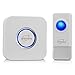 Wireless Doorbell, PAPAYAY Waterproof Wireless DoorBell Kit Plug-in Push Button with LED Indicator Over 50 Chimes for Outdoor/Indoor Use, White