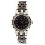 Anne Klein Women's 10-9457BKSV Stainless-Steel Analog Quartz Watch with Black Dial