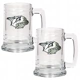NHL Nashville Predators Two Piece 15-Ounce Glass Tankard Set- Primary Logo