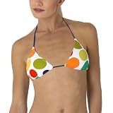 Xhilaration Dot Triangle Swim Top - Multicolor