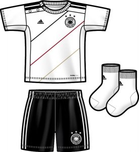 Adidas DFB Home Babykit EM 2012 X21818 74 white/black