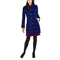 Merona&reg; Women's Long Wool Fashion Jacket - Black/Blue Plaid