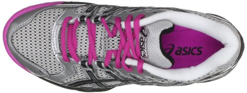 Asics Gel Rocket 6 Womens Silver/Black/Pink Court Trainer B257N 9399 7.5 UK
