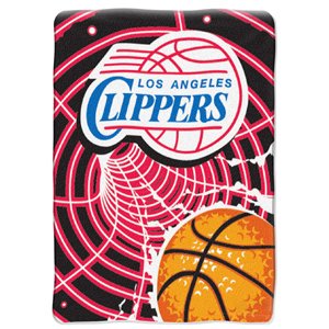 Los Angeles Clippers Royal Plush Raschel NBA Blanket (800 Series) 60