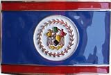Mens BELIZE FLAG Punk Rock Metal Belt Buckle