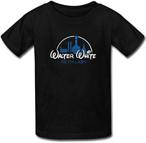 Taojing Custom Walter White Breaking Bad Men's Short Sleeve T-Shirt Basic Cotton Tee M Black