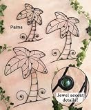 3 PALM TREE metal wire WALL ART hanging sculpture NEW