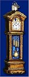 Old World Christmas Grandfather Clock Hand Blown Glass Christmas Ornament