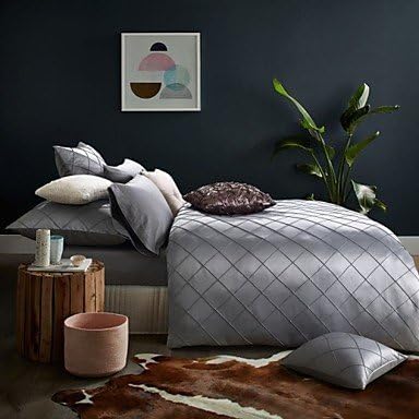 Usw luxury bedding set queen king size bedclothes silver gray color , queen