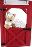 Ornament Central Horse Tan White in Red Stable