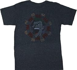 Batman Joker Ha Ha's Charcoal Adult T-shirt Tee