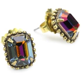 Sorrelli Aurora Sky Crystal Volcano Stud Gold-Tone Earrings
